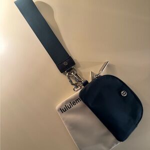 Lululemon forest green Wristlet Keychain